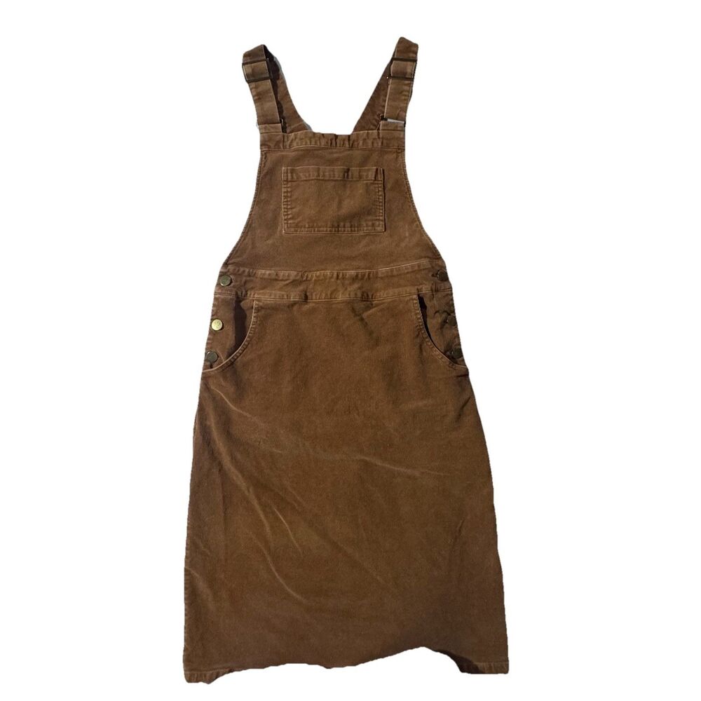 Women’s Main St. Exchange corduroy overall dress square neck adjustable straps 6